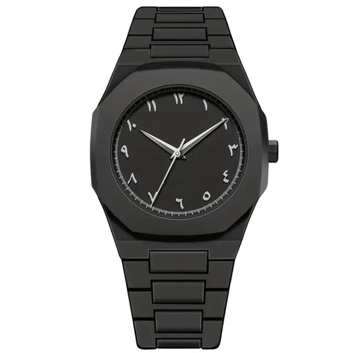 Arabic Dial Matt Black Aura, Men's Watch